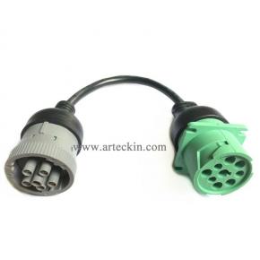 ARTECKIN 6Pin J1708 to J1939 ELD Cable Type2 Green J1939 to J1708 Adapter Cable 9pin to 6pin for Freightliner Truck