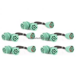 ARTECKIN Green Type 2 J1939 9pin Splitter Y Cable for Truck Freightliner GPS ELD Tracker (5)