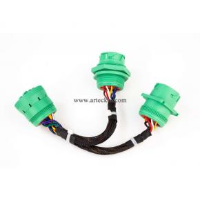 TYPE2 SAE J1939 Splitter Y Cable 9pin Data Power Extension Cable for Truck ELD GPS Tracker Diagnostic Tools