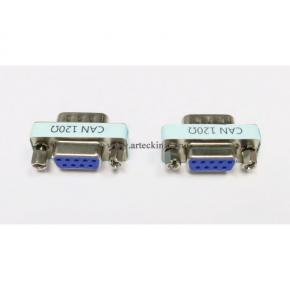 2pcs CAN Bus Terminal Resistance Terminator DB9 120ohm RS323 Serial Male to Female Connector Adatper with 120ohm Resistance