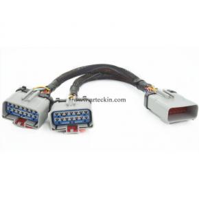 14PIN RP1226 14 Way 1 Male to 2 Female Y Cable Adapter RP1226 Splitter for Freightliner